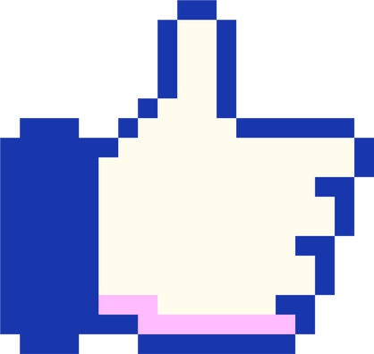 Like button pixel illustration